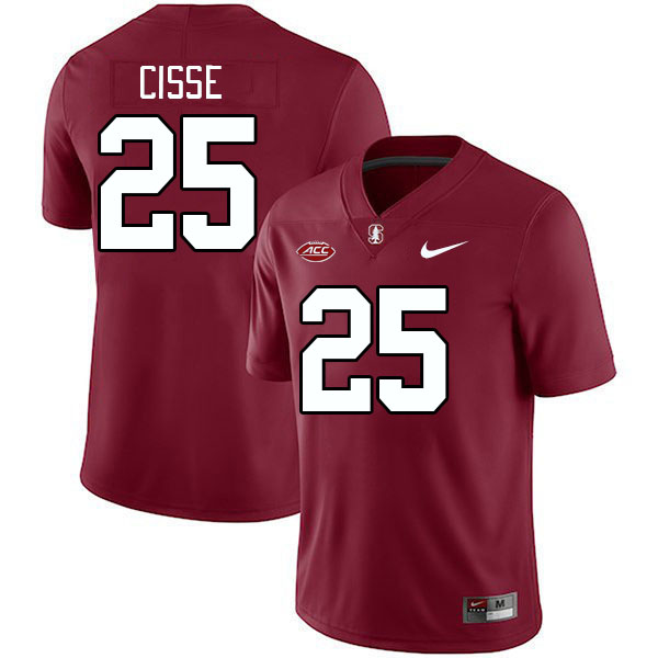 Men #25 Ismael Cisse Stanford Cardinal 2024 ACC Conference College Football Jerseys Stitched-Cardina